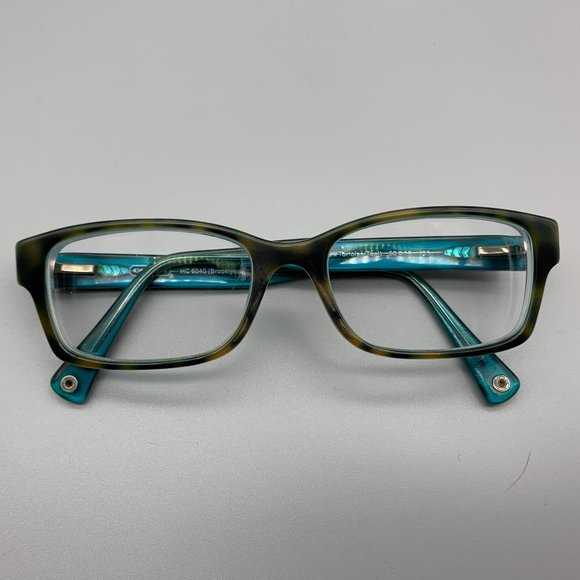 Coach HC6040 Brooklyn Dark Tortoise/Teal Women's Glasses - Picture 1 of 9